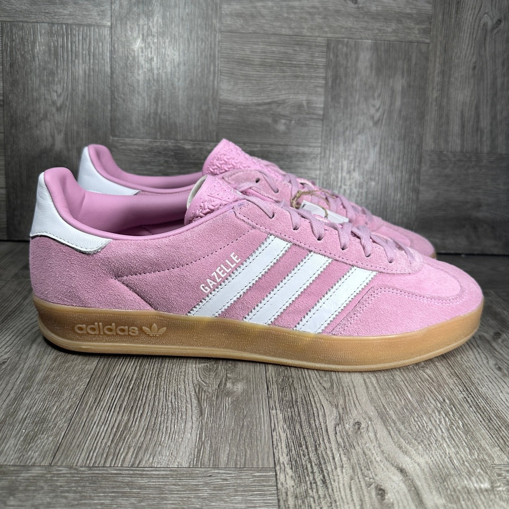 Adidas Gazelle Indoor Sneaker Women 12 Bliss Pink White Gum JI1395 NEW